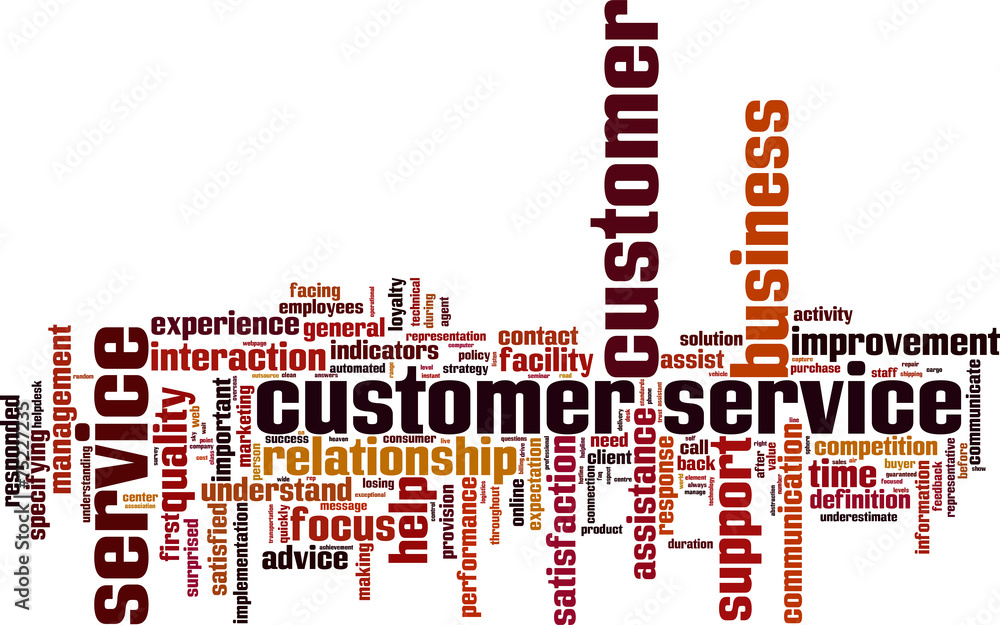 Customer Service word cloud concept. Vector illustration Customer Service word cloud concept. Vector illustration