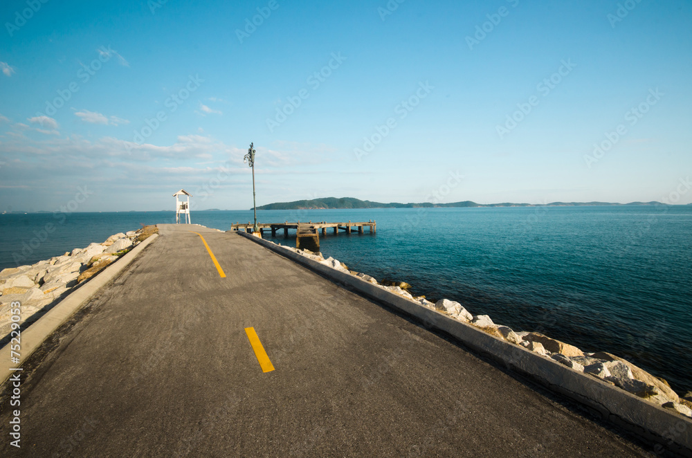 Road into the sea
