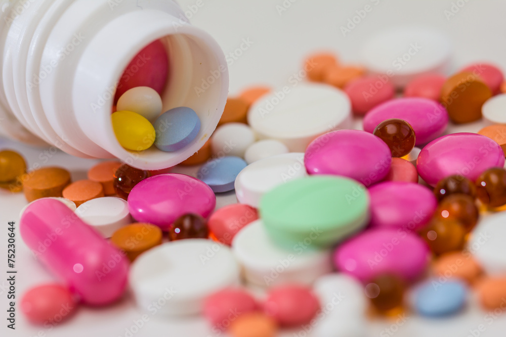 Spilled Pill Bottle. Pills Medicine Spilled Pill Bottle. Pills Medicine