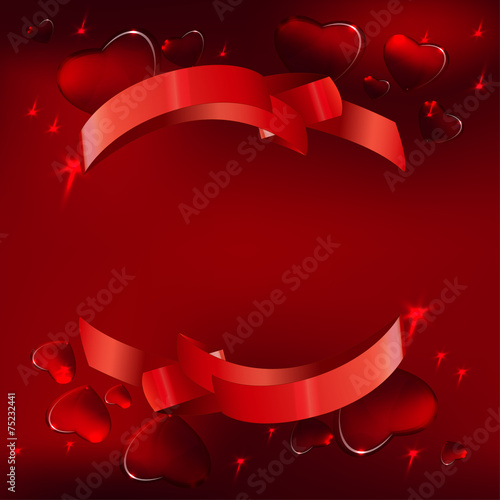 08 Banner hearts background