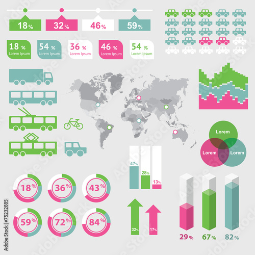 Vector infographic origami banners set for your design and web