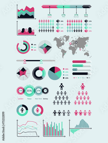 Vector infographic origami banners set for your design and web