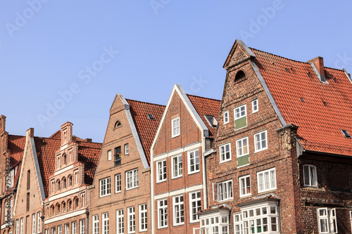 historische Häuserzeile in Lüneburg