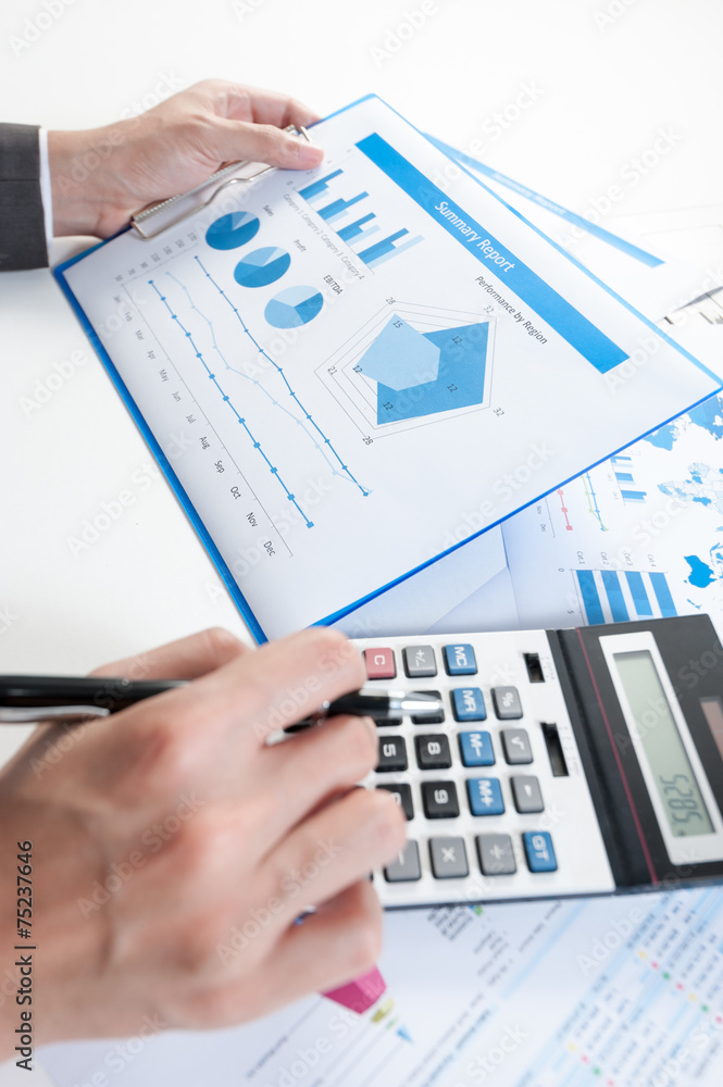 Pen and report paper, business conceptual Pen and report paper, business conceptual