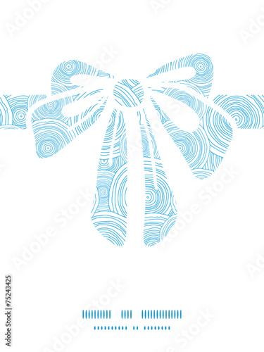 Vector doodle circle water texture gift bow silhouette pattern
