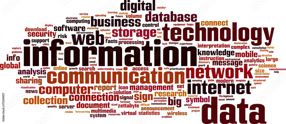 Information word cloud concept. Vector illustration