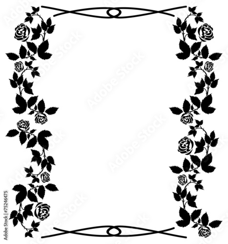 silhouette floral frame