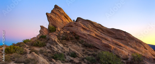 Panoramic View of Vasquez Rocks at Sunset photo