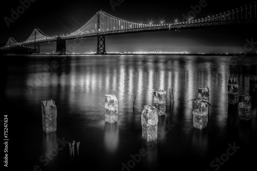 San Francisco Bay Bridge at Night #75247634