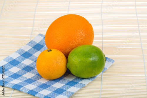 Orange, lime, tangerine