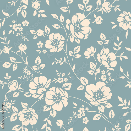 Obraz na plátne Seamless floral pattern