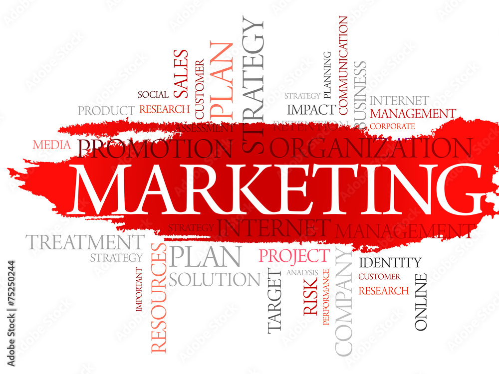 Fototapeta premium Marketing Word cloud vector business concept