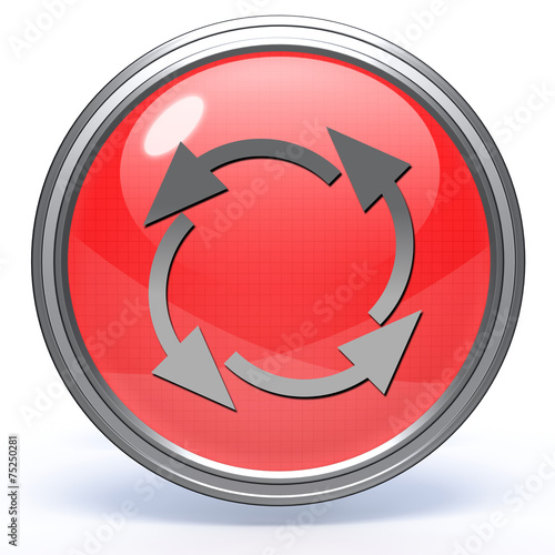Free Download recycle circular icon on white background - GFXLoad