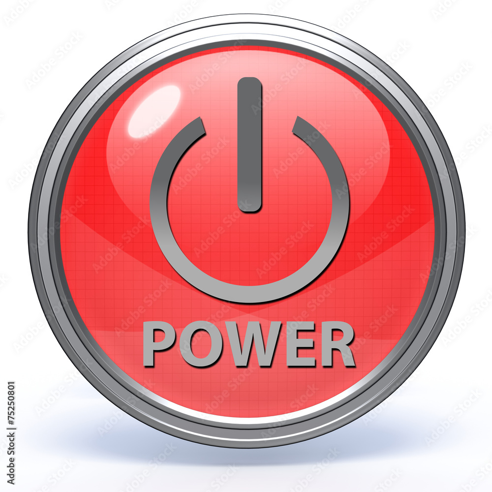 power circular icon on white background power circular icon on white background