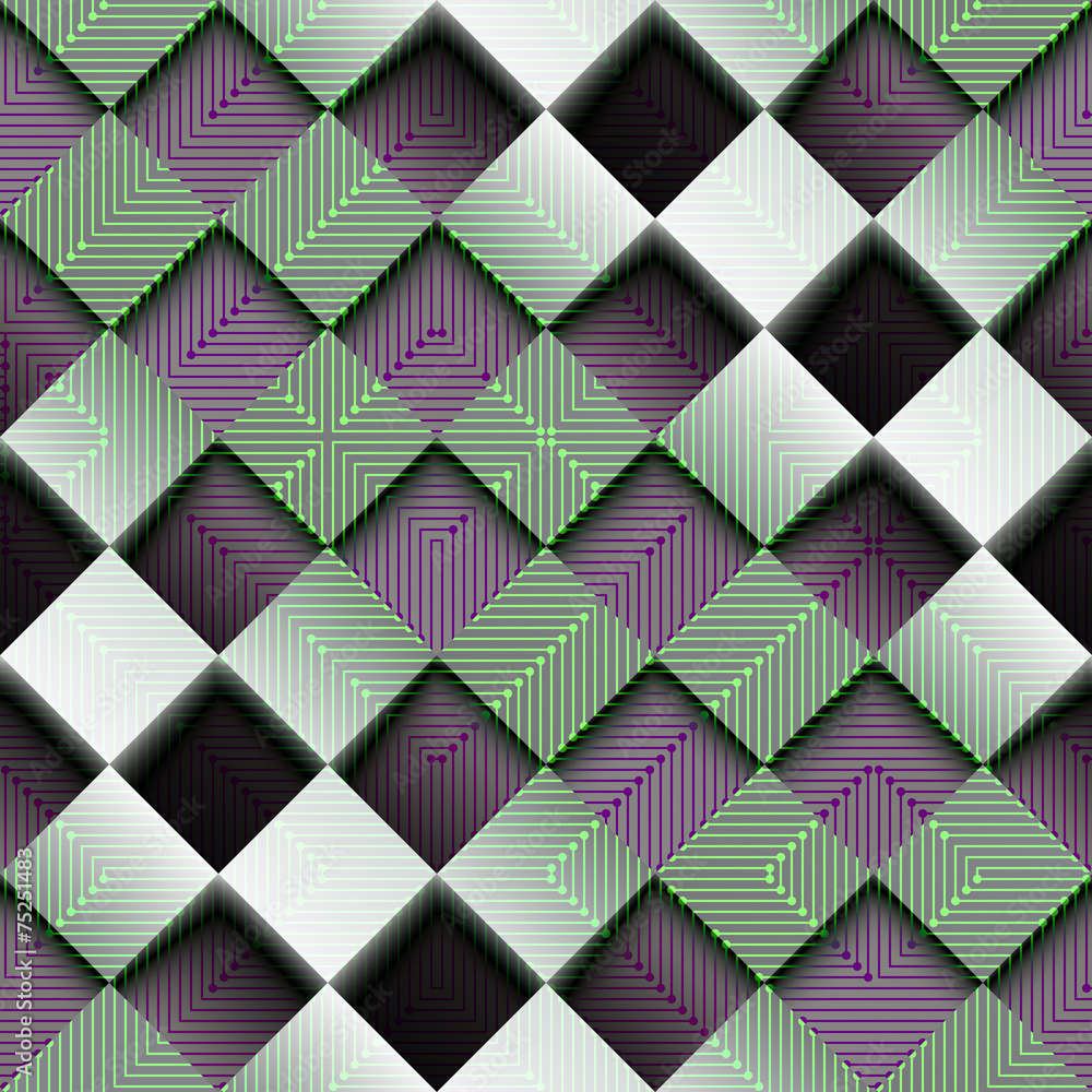 Abstract geometric pattern with the matrix and relief.