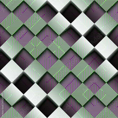 Abstract geometric pattern with the matrix and relief.
