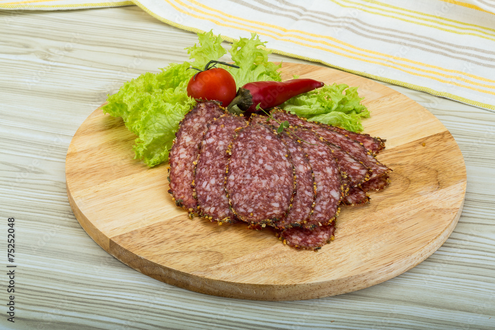 Sliced salami Sliced salami
