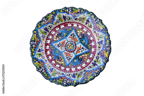 Turkish tile plate - isolated