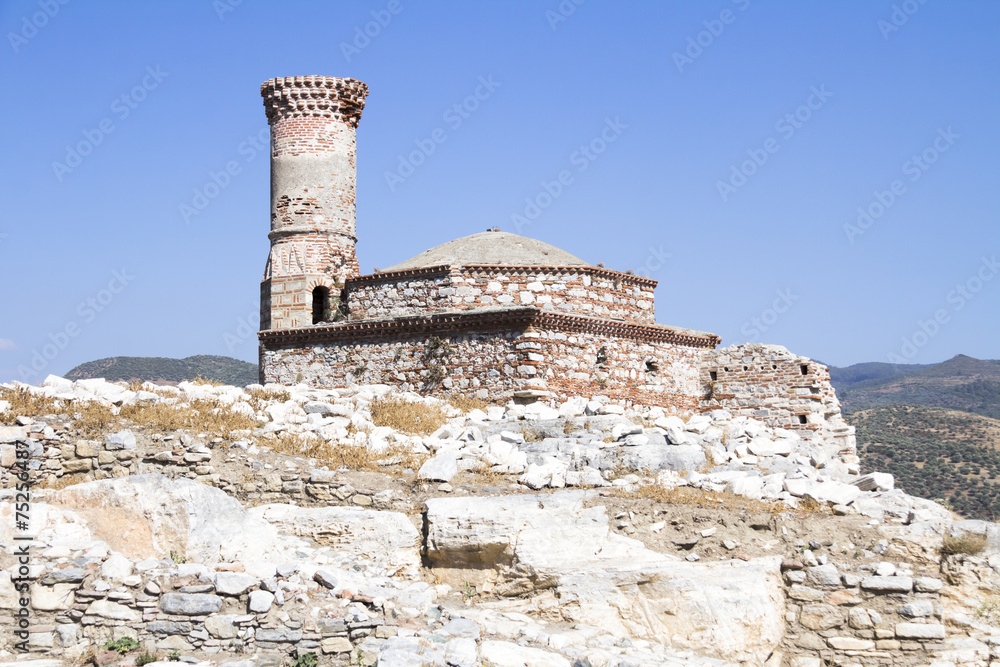 Ruins of an old mosque at Ayasuluk Hill Izmir Turkey