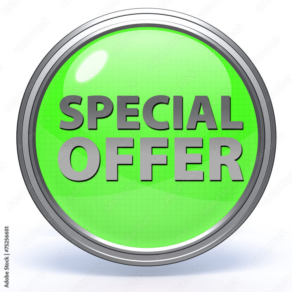 Special offer circular icon on white background Special offer circular icon on white background