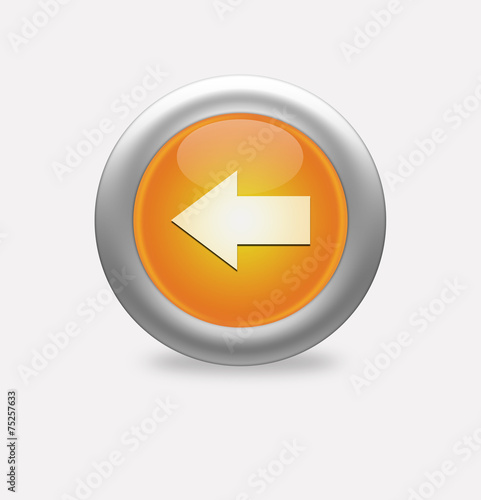 Free Download orange left arrow icon. - GFXLoad