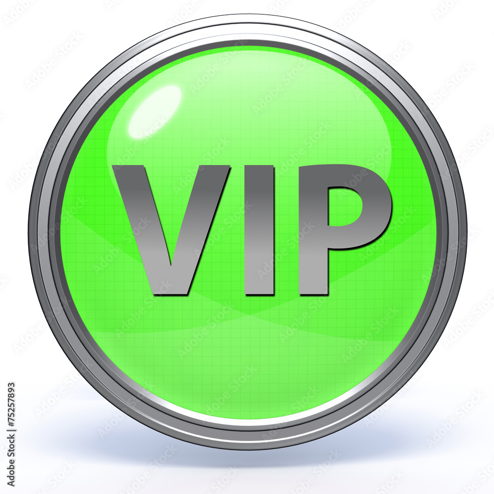 Vip circular icon on white background Vip circular icon on white background