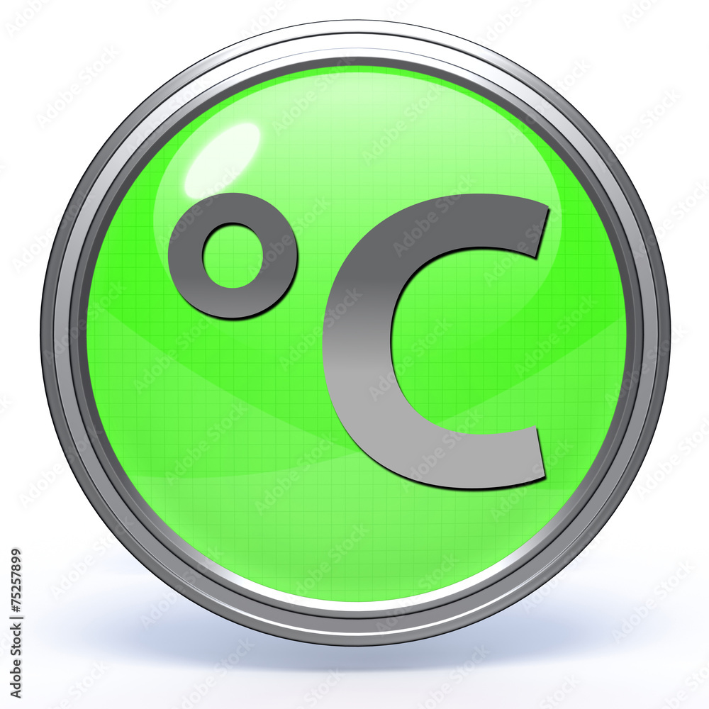 Celsius circular icon on white background Celsius circular icon on white background