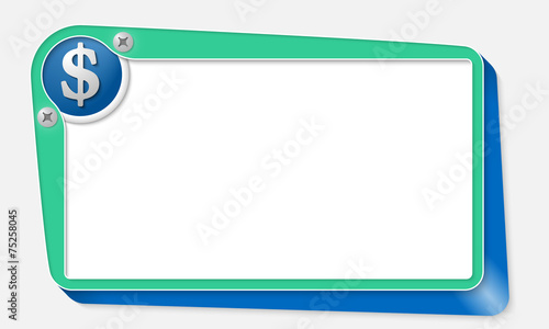 green vector box with screws and dollar symbol