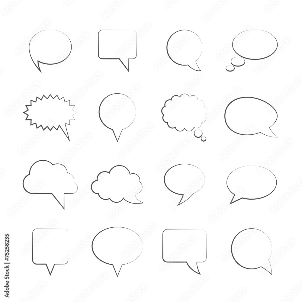 Blank Empty Speech Bubbles Blank Empty Speech Bubbles