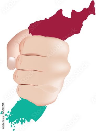 pugno chiuso sulla corea