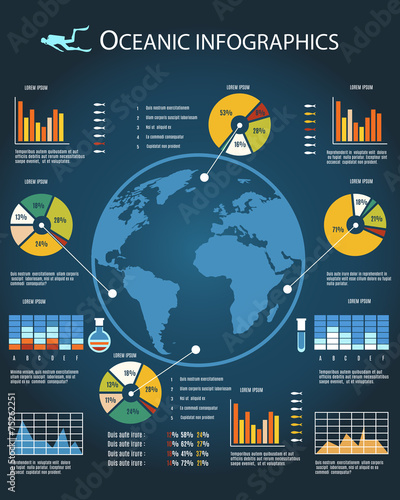 Oceanic infographics template