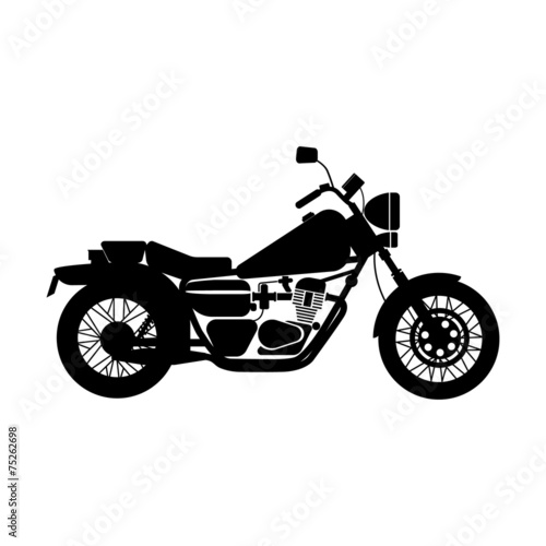 black motorcycle