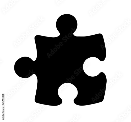 Black Piece of Jigsaw Puzzle