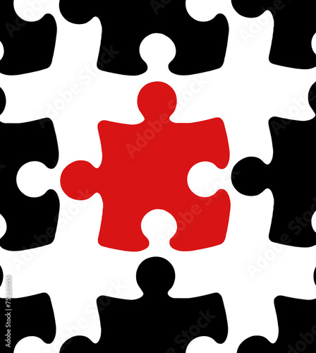 Red Jigsaw Puzzle Piece
