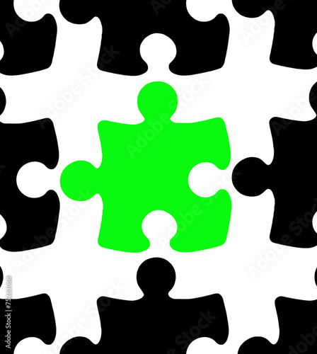 Green Jigsaw Puzzle Piece
