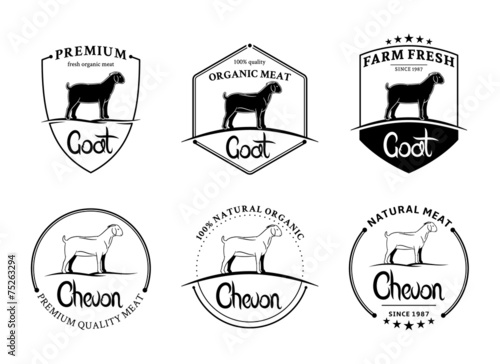 Vector Vintage Goat Labels