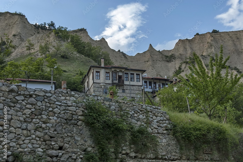 View to ancient Melnik town View to ancient Melnik town