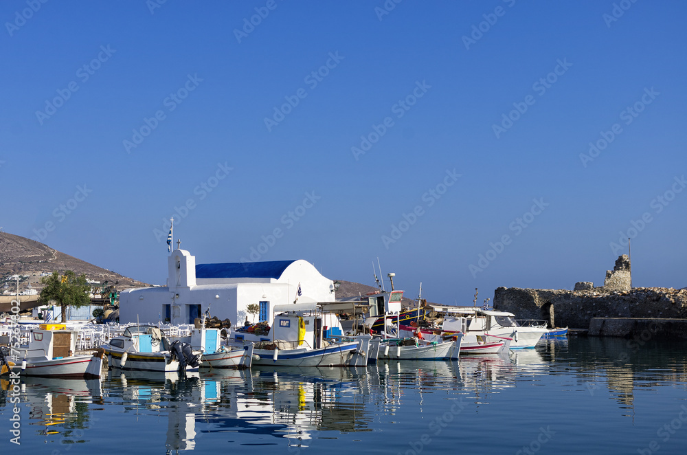 Small port in Naoussa village, Paros island, Greece