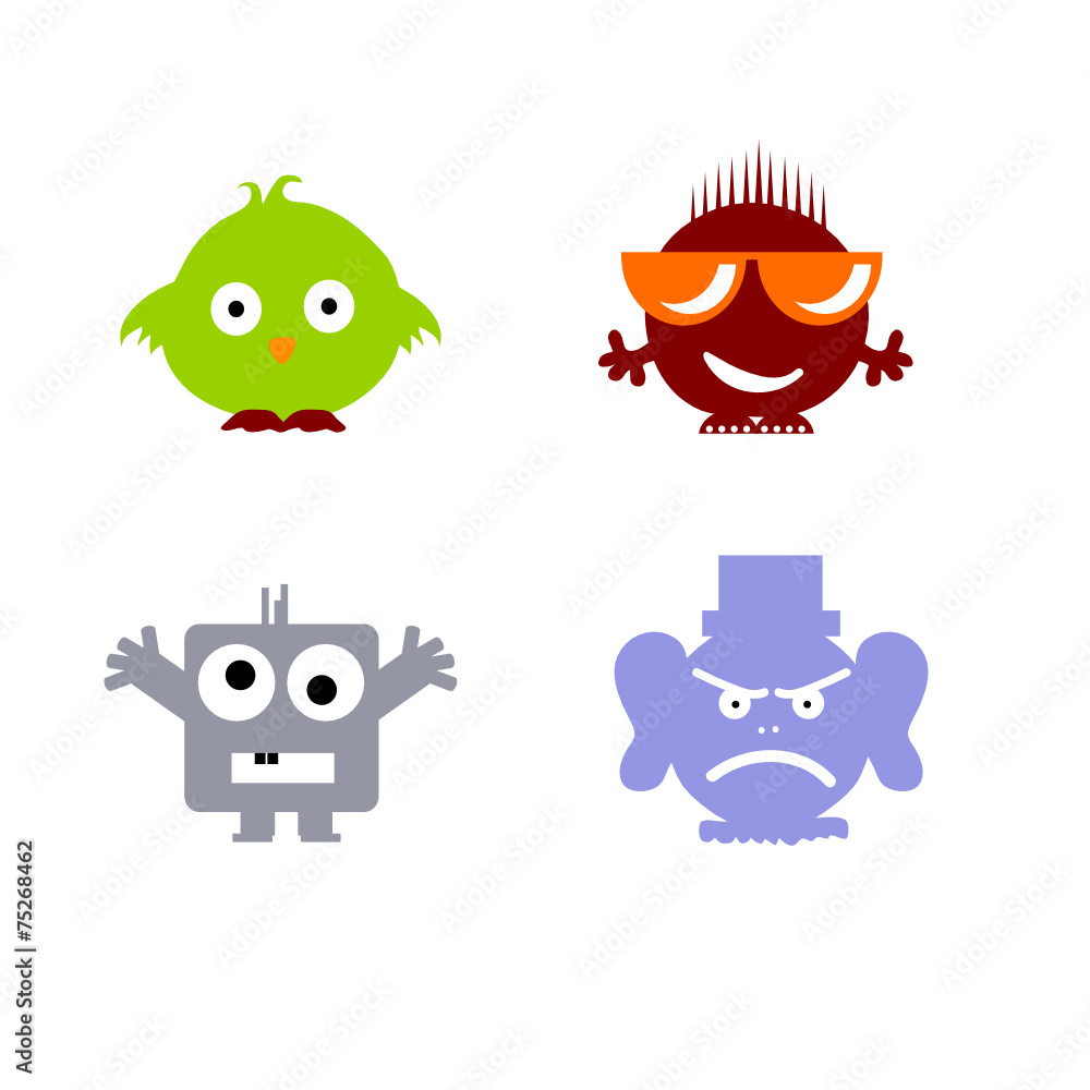 Obraz premium funny head color vector