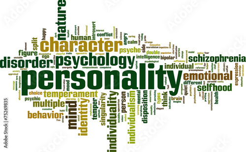 Personality word cloud concept. Vector illustration