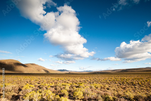 Photography a semi arid landscape as sunset approaches