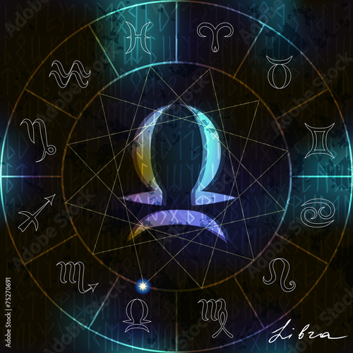 Libra astrological symbol