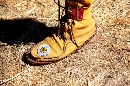 Bild auf Leinwand Indian moccasin.