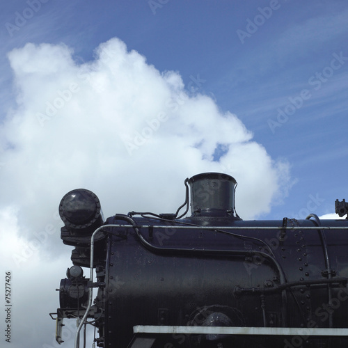 Black steam locomotive