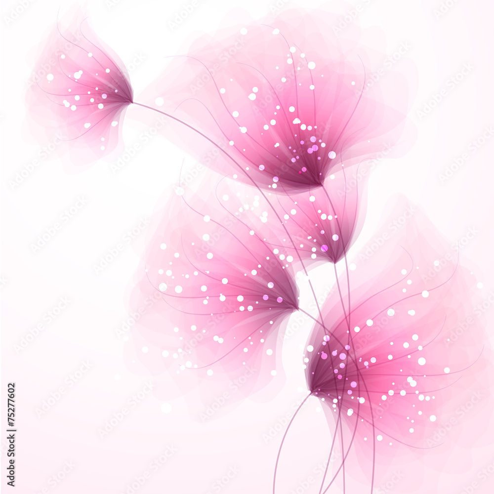 Fototapeta premium vector background with flowers