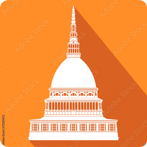 Mole Antonelliana building, vector illustration