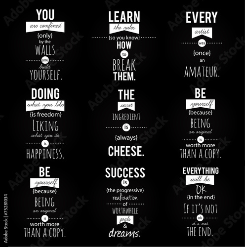 Inspirational VECTOR quotations.