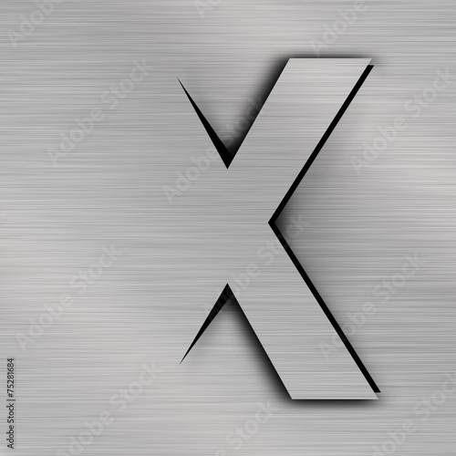 Alphabet symbol letter X
