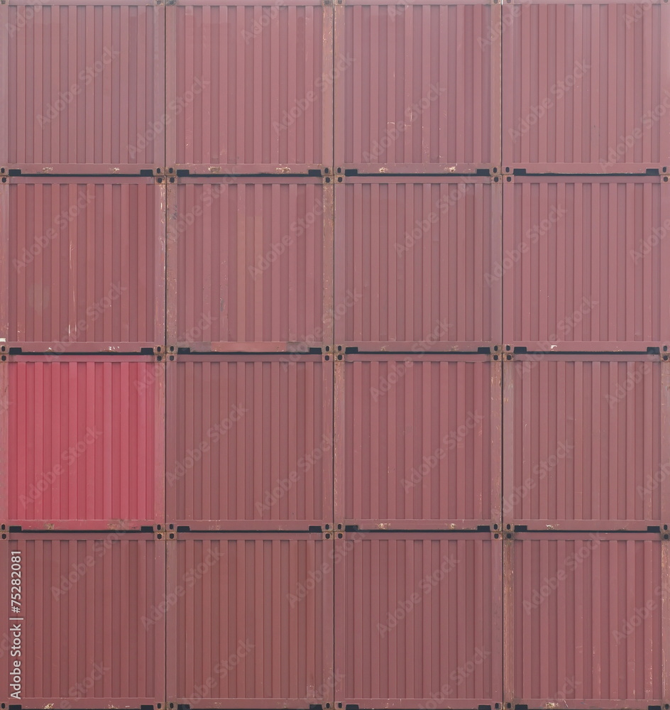 Naklejka premium Colorful stack of container shipping at dockyard