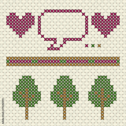 Patterns in cross stitch